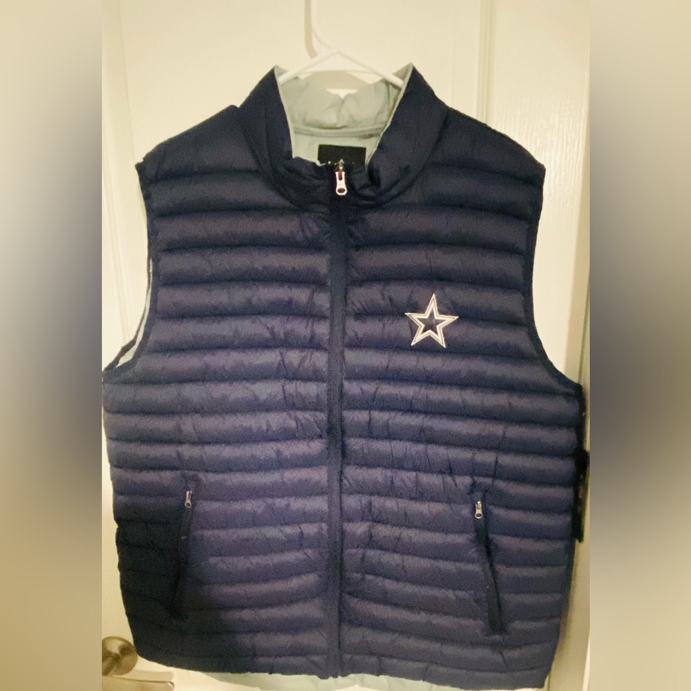 NFL Navy Puffer Vest with Star Logo